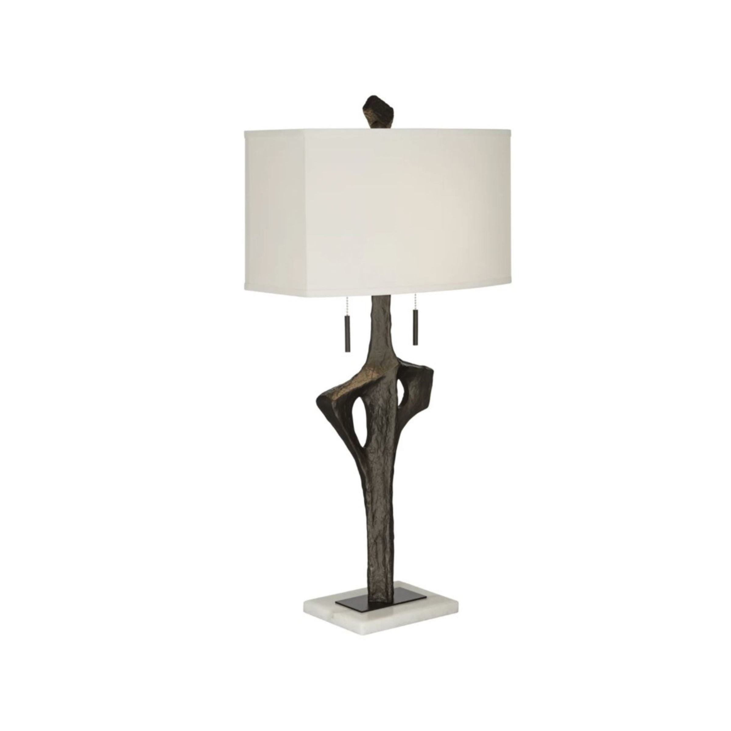 Black Sculpture Table Lamp 38.5"H