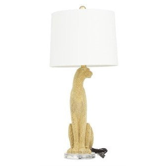 Gold Leopard Bling Table Lamp 29"H