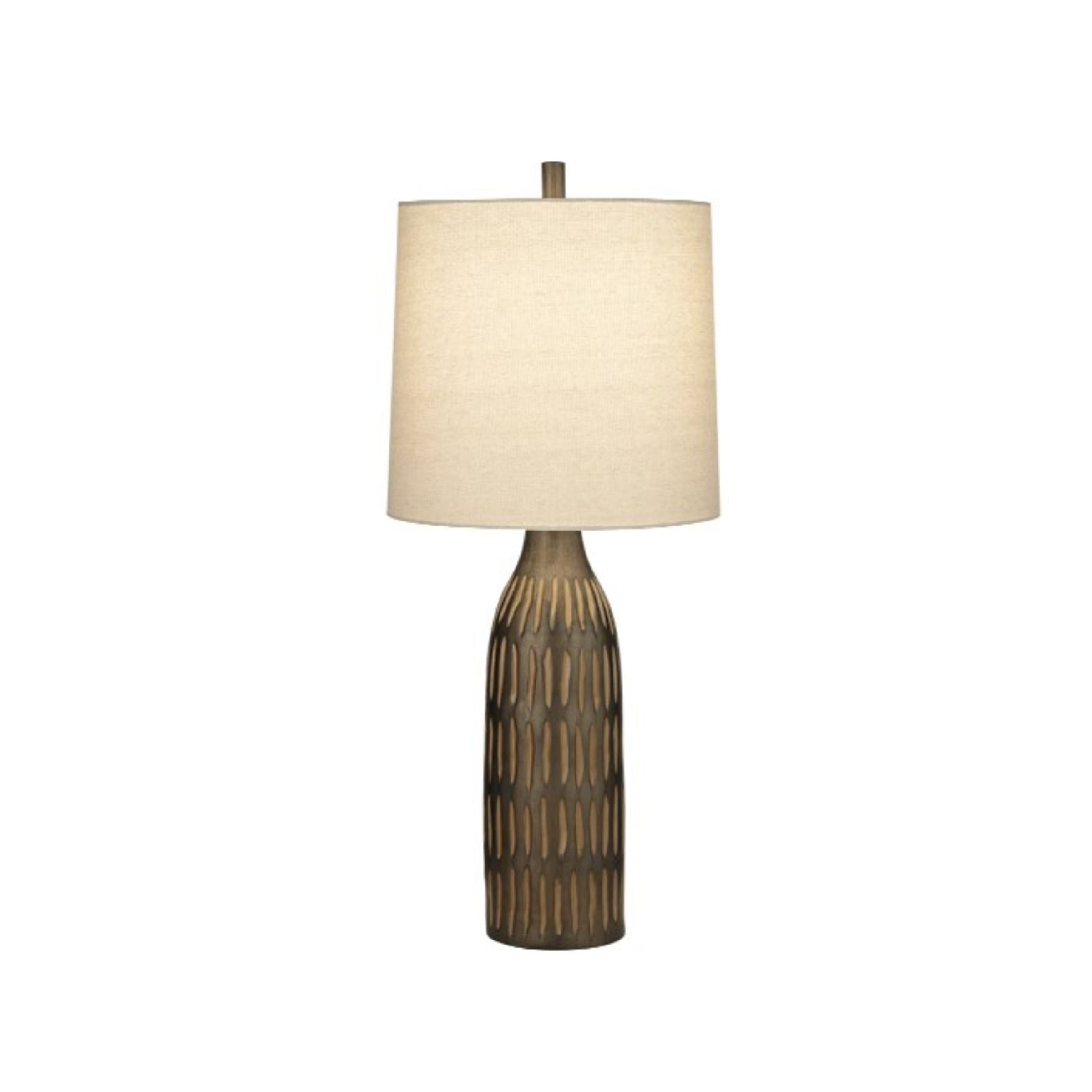 Espresso Carved Table Lamp 33"H