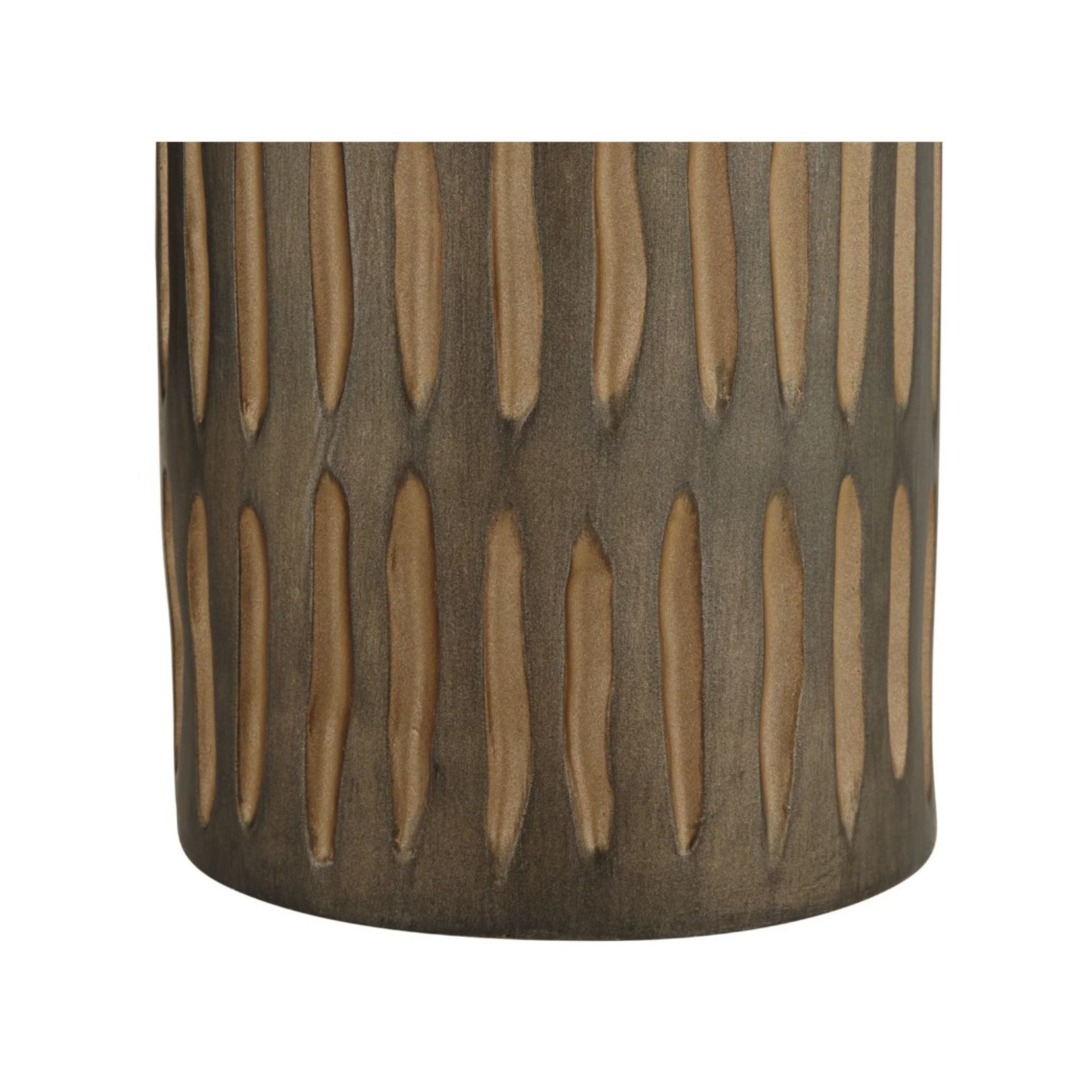 Espresso Carved Table Lamp 33"H