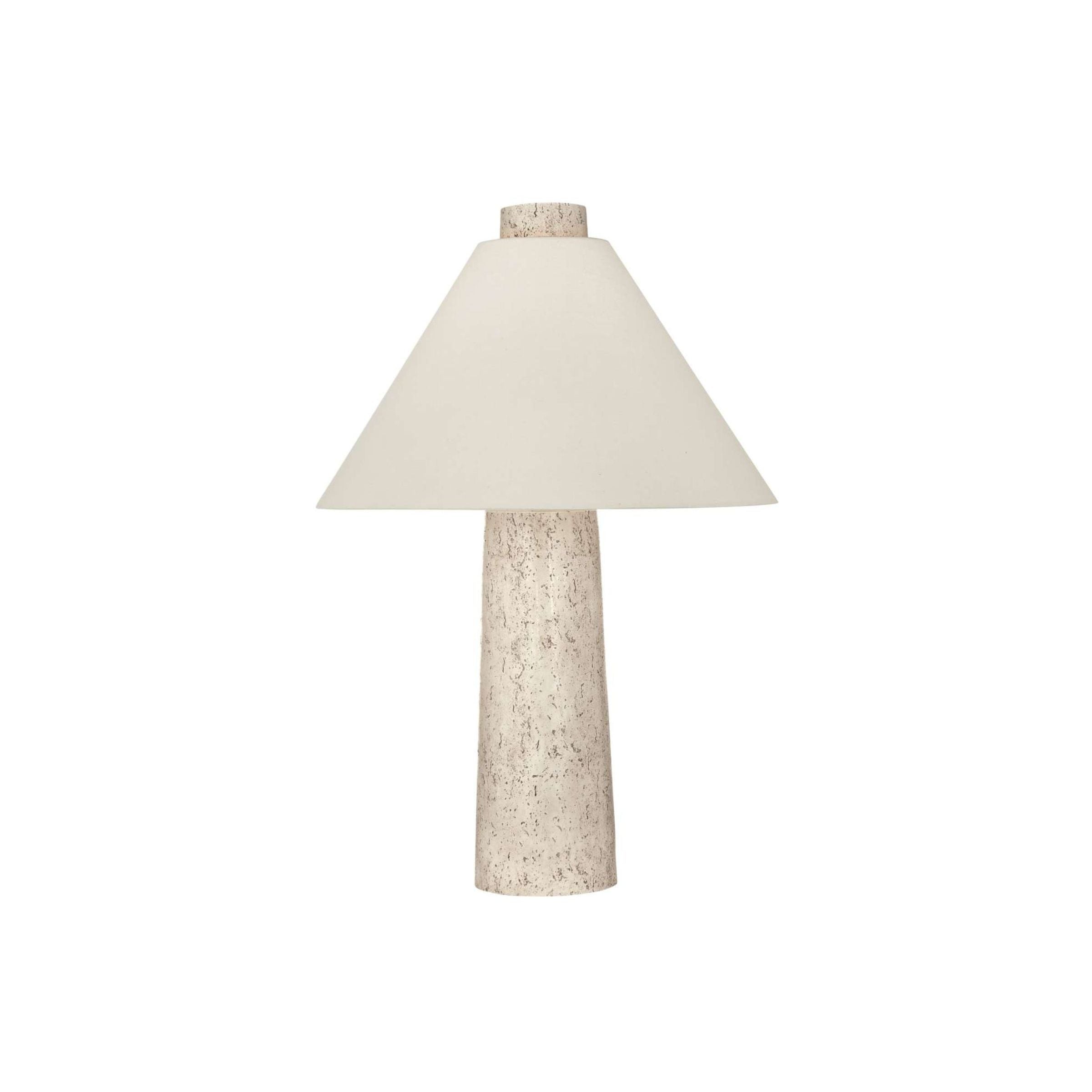 Cream Textured Cone Table Lamp 31"H