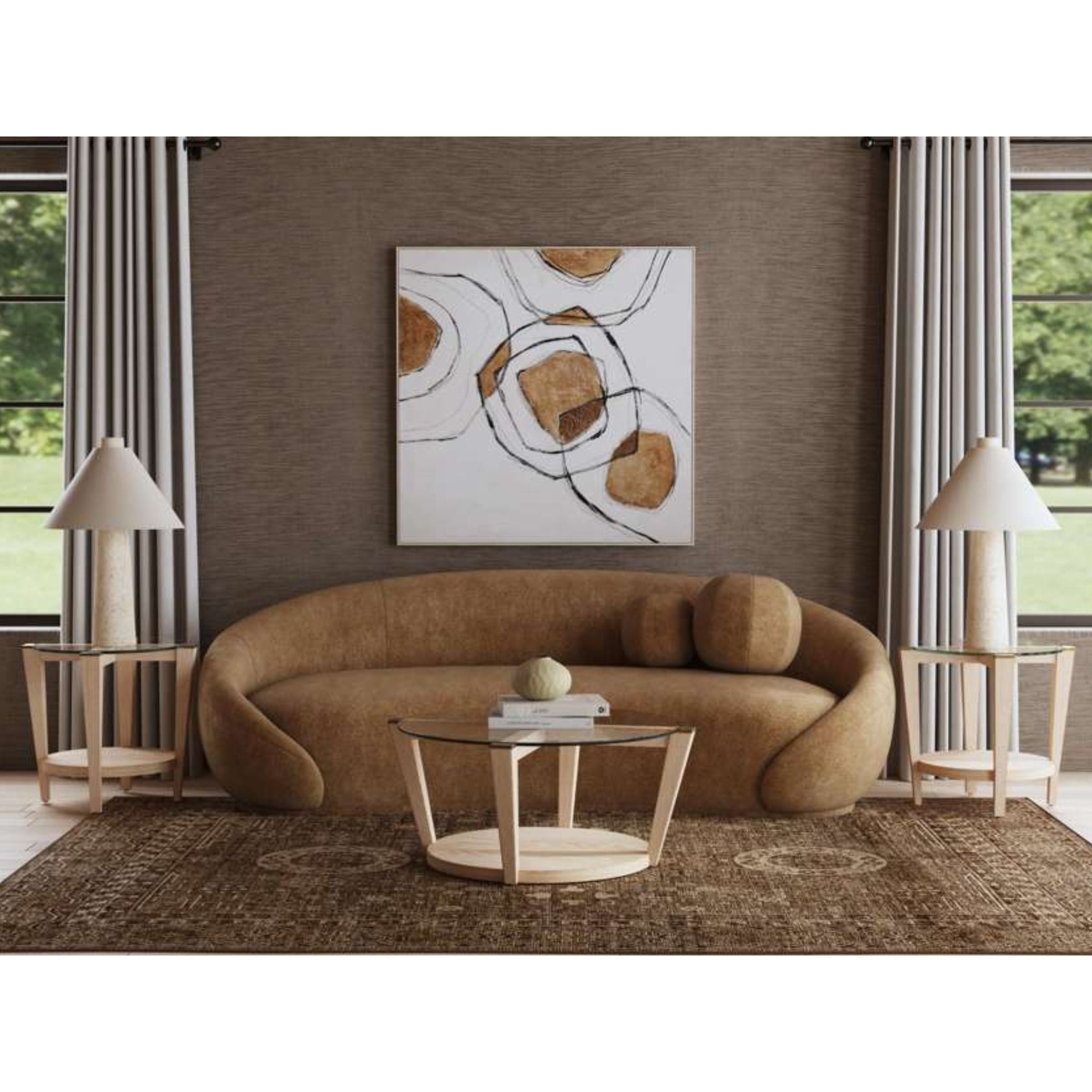 Cream Textured Cone Table Lamp 31"H