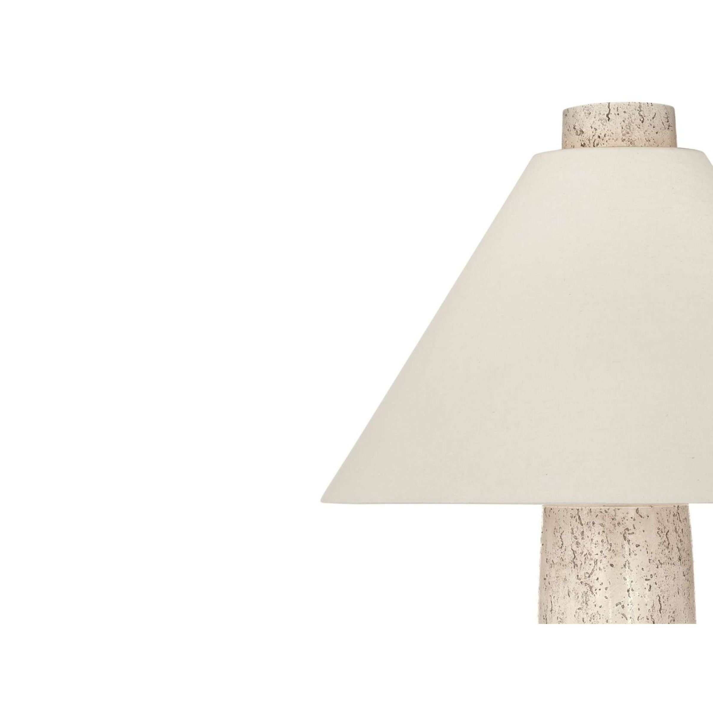Cream Textured Cone Table Lamp 31"H