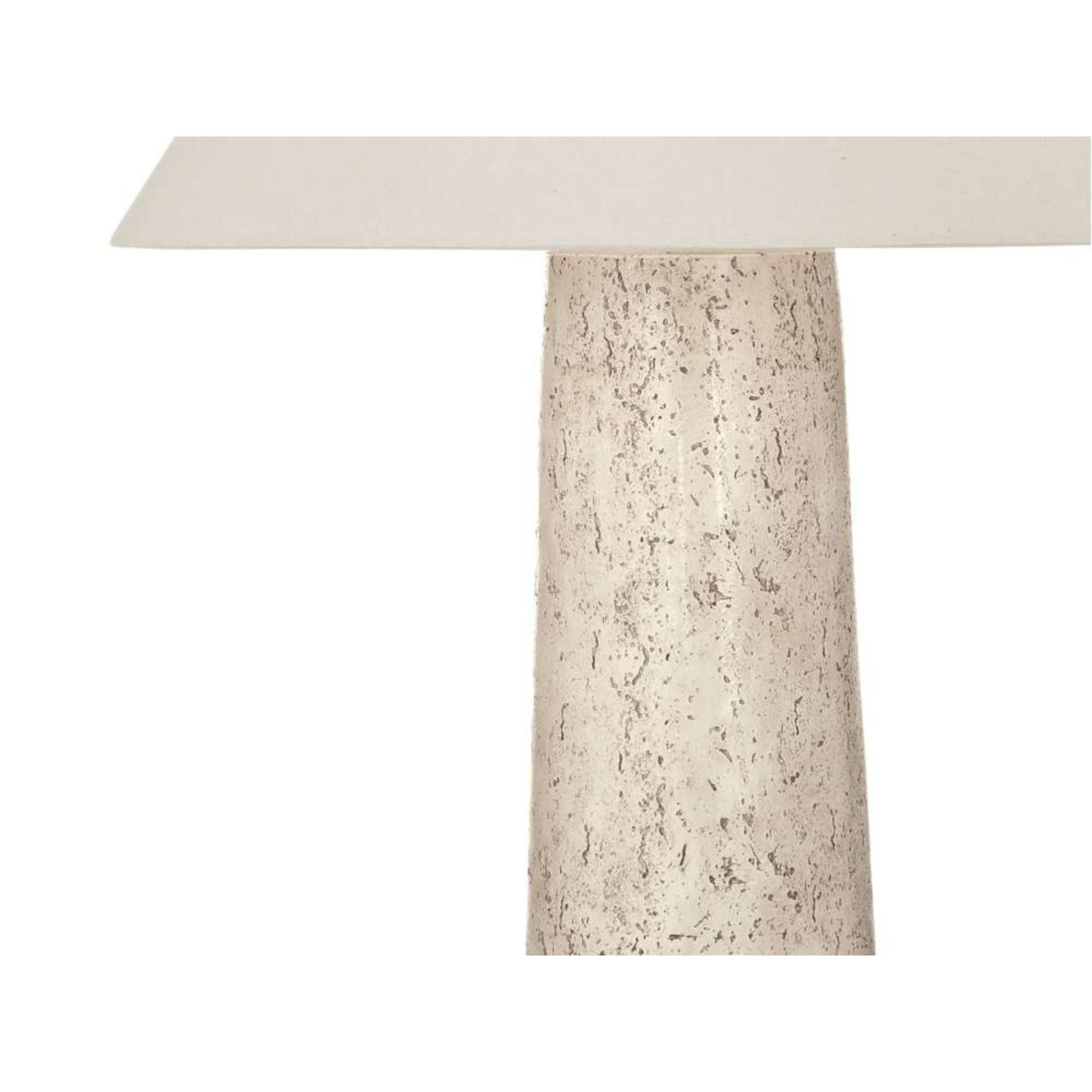 Cream Textured Cone Table Lamp 31"H
