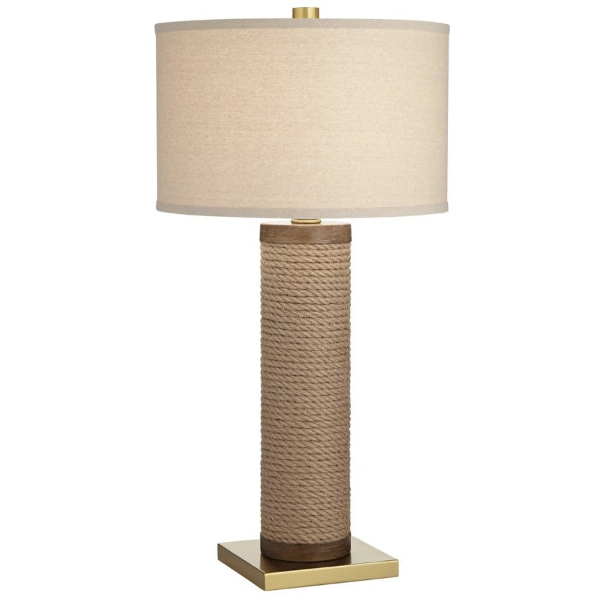 Rope Column Table Lamp 31"H