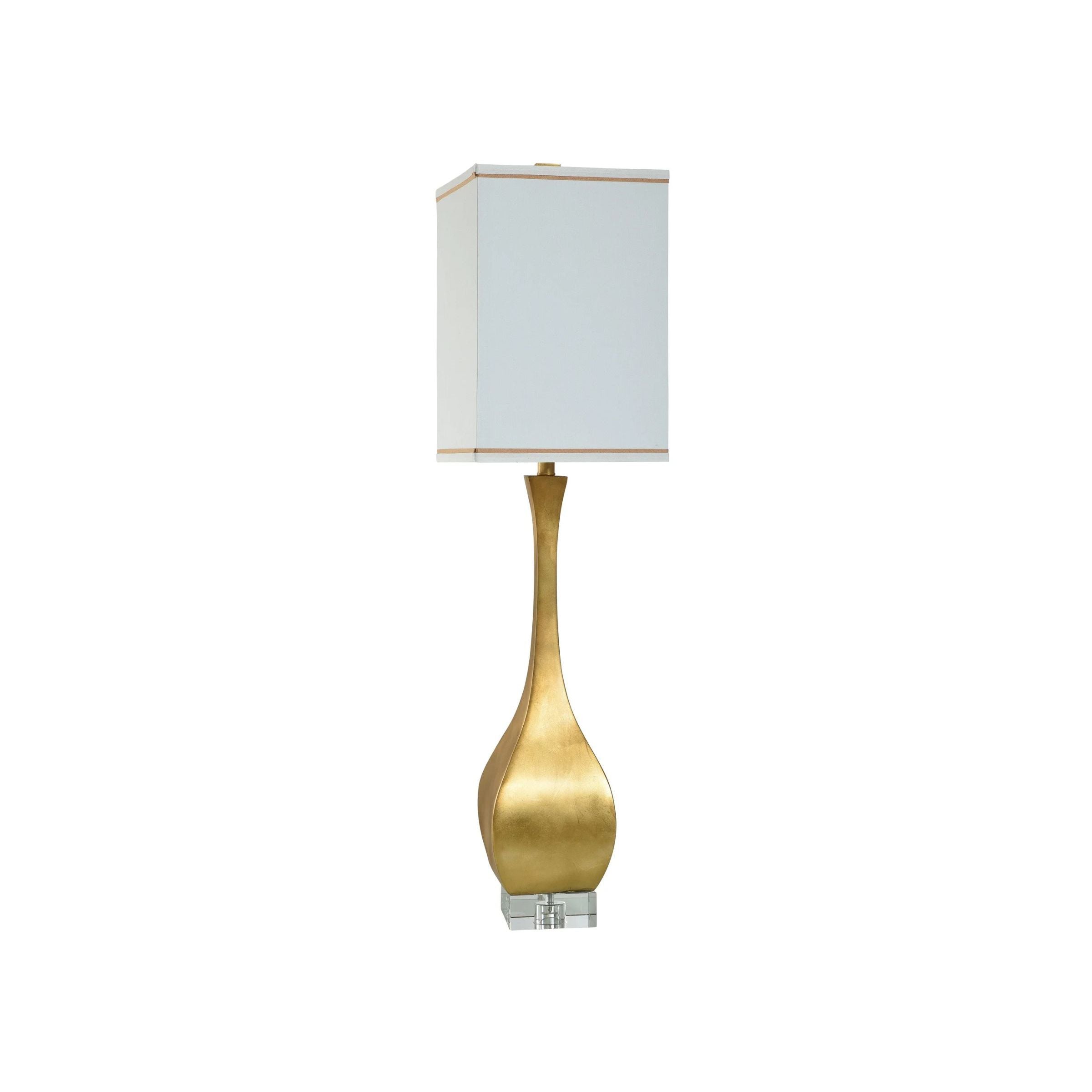 Gold Leaf Table Lamp 43"H