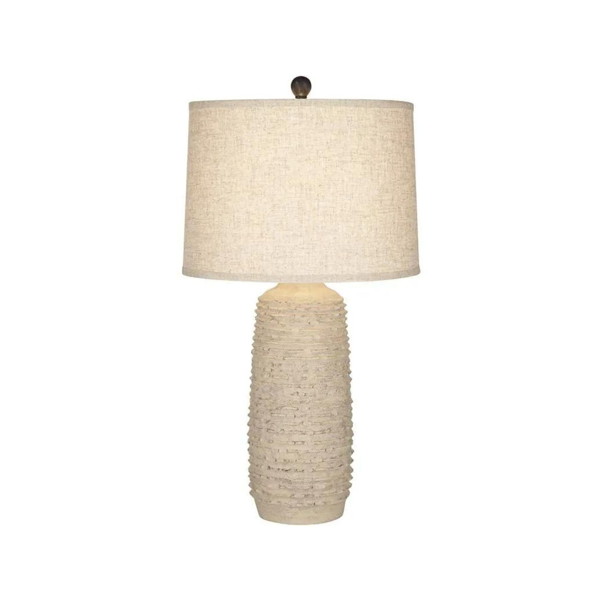 Beige Textured Wash Table Lamp 31"H