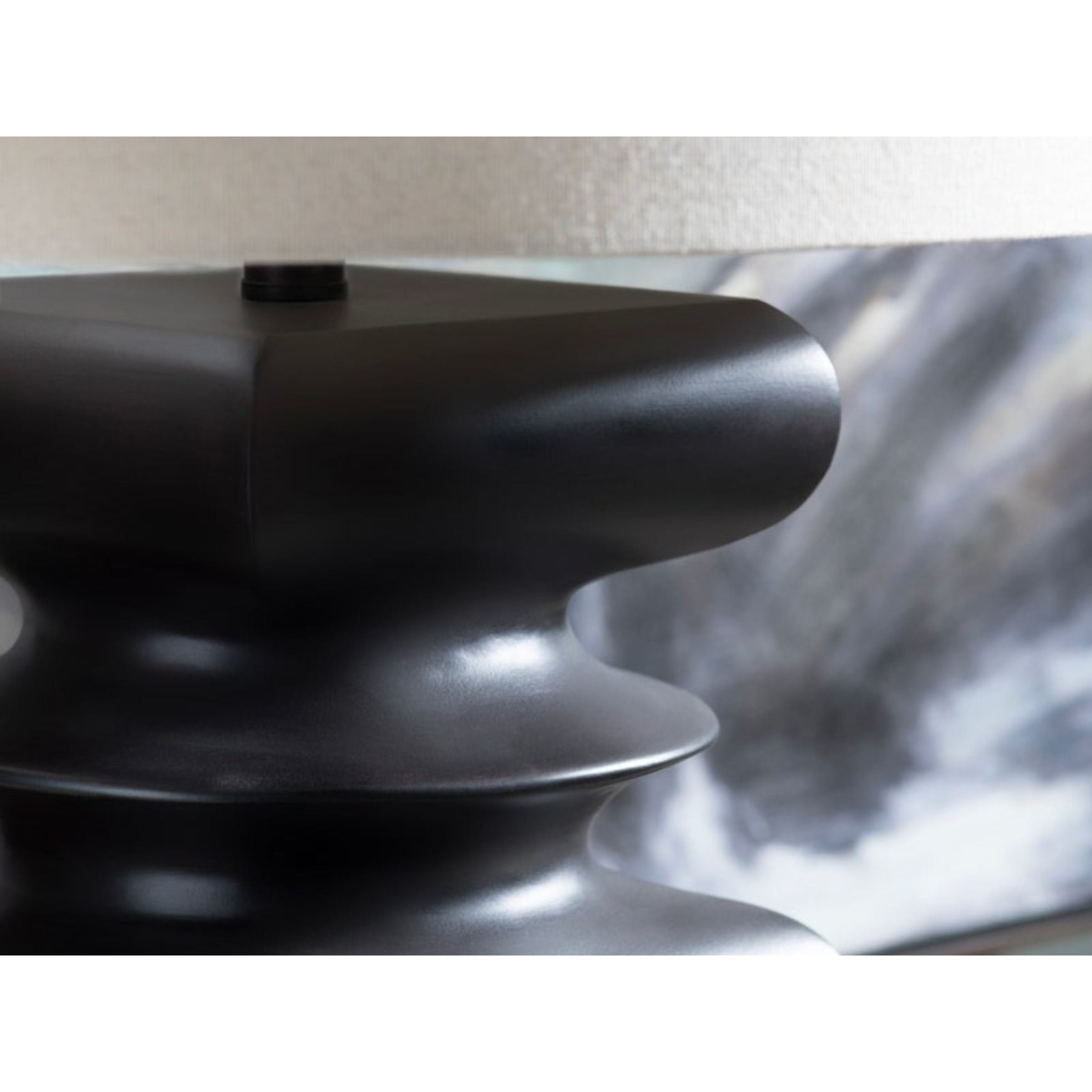 Matte Black Table Lamp 31"H