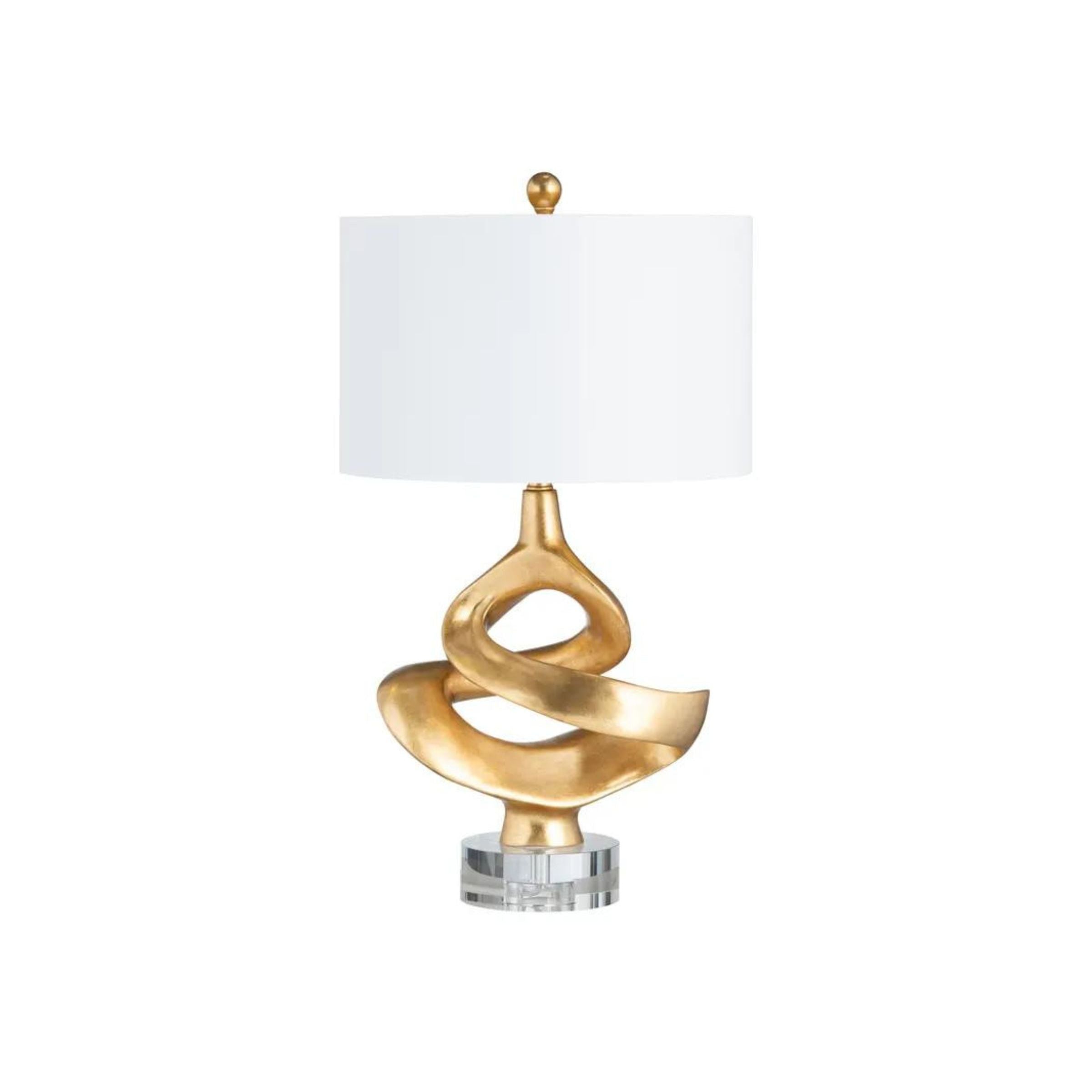 Gold Sculpture Table Lamp 30.25"H