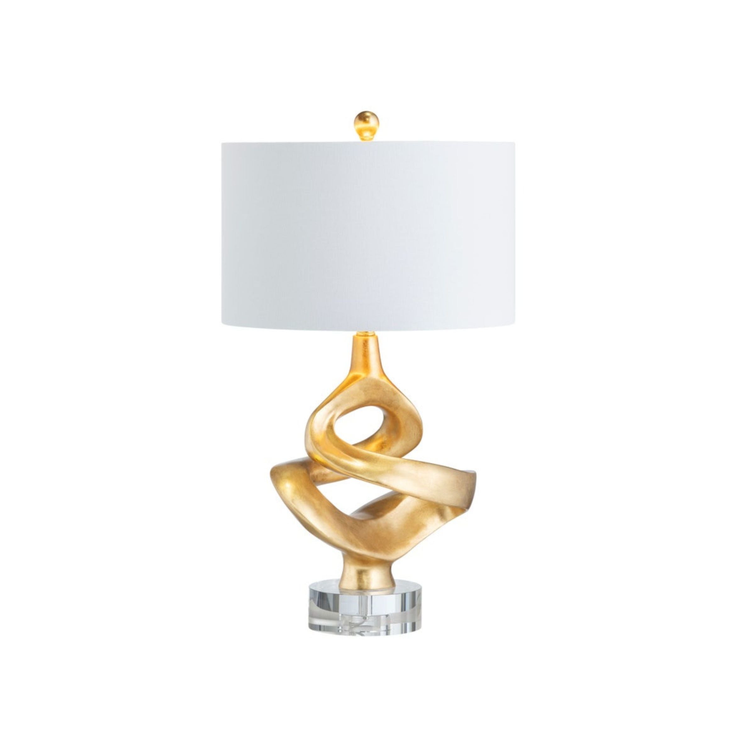 Gold Sculpture Table Lamp 30.25"H