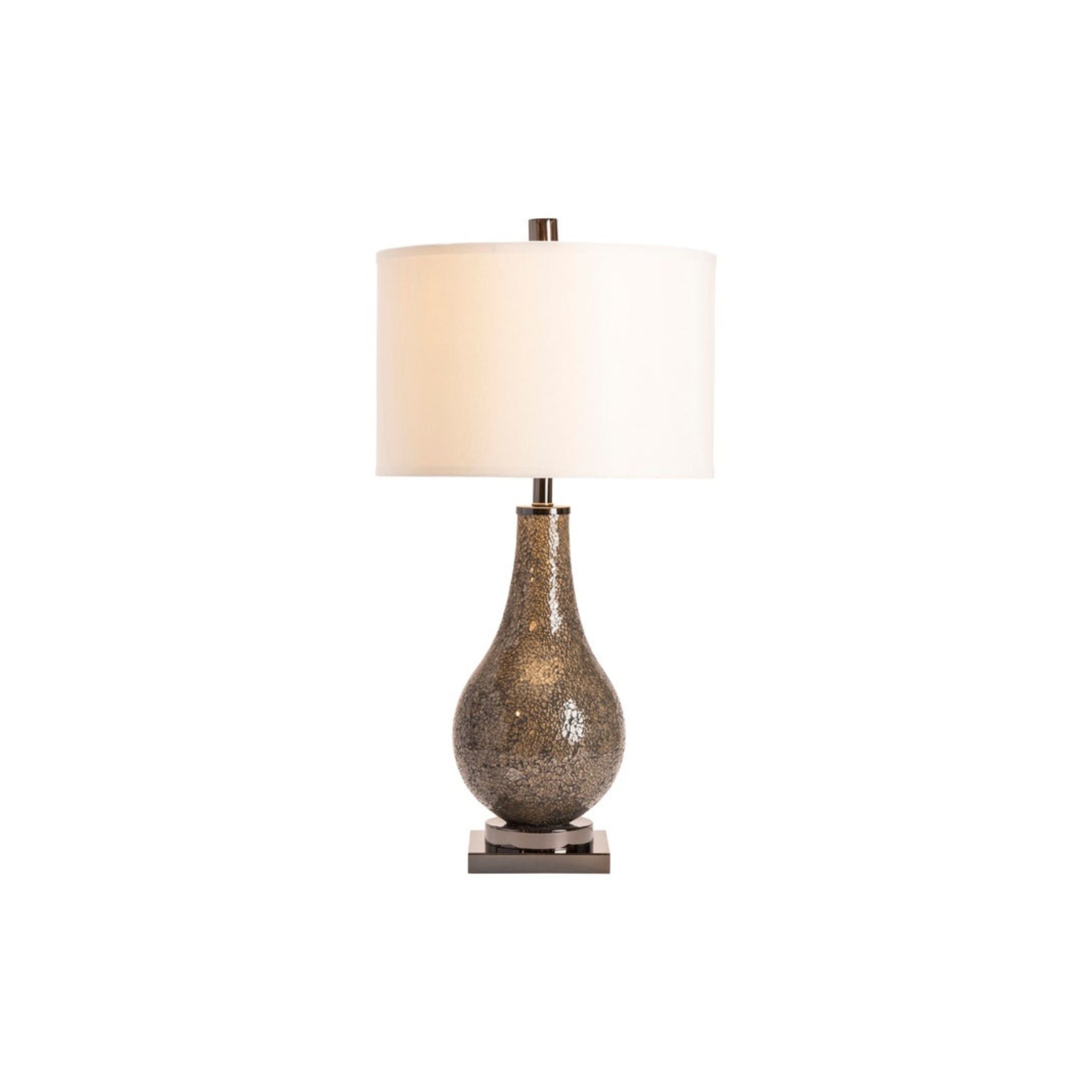 Smoke Mirror Mosaic Table Lamp 32.5"H