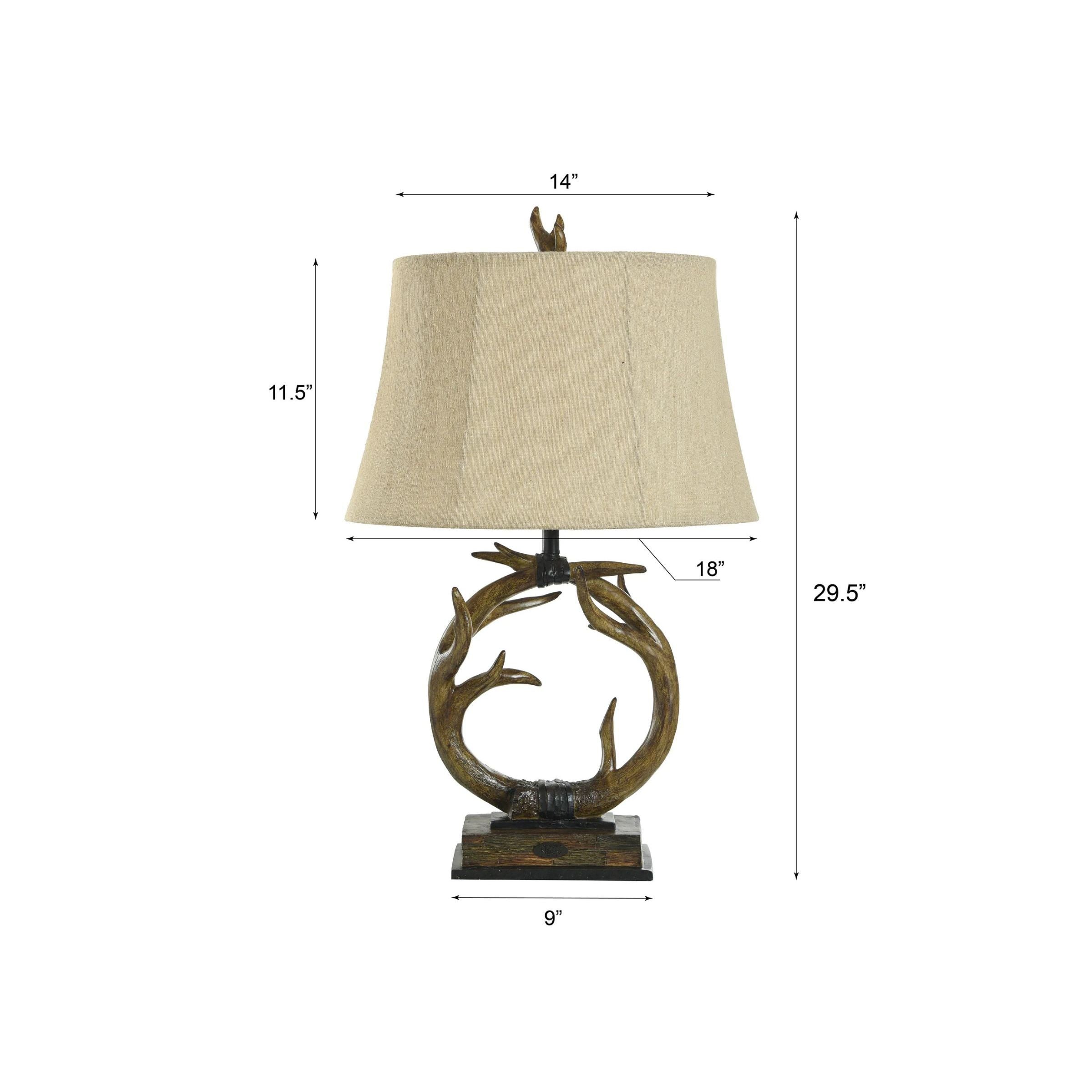 Antler Table Lamp 30"H