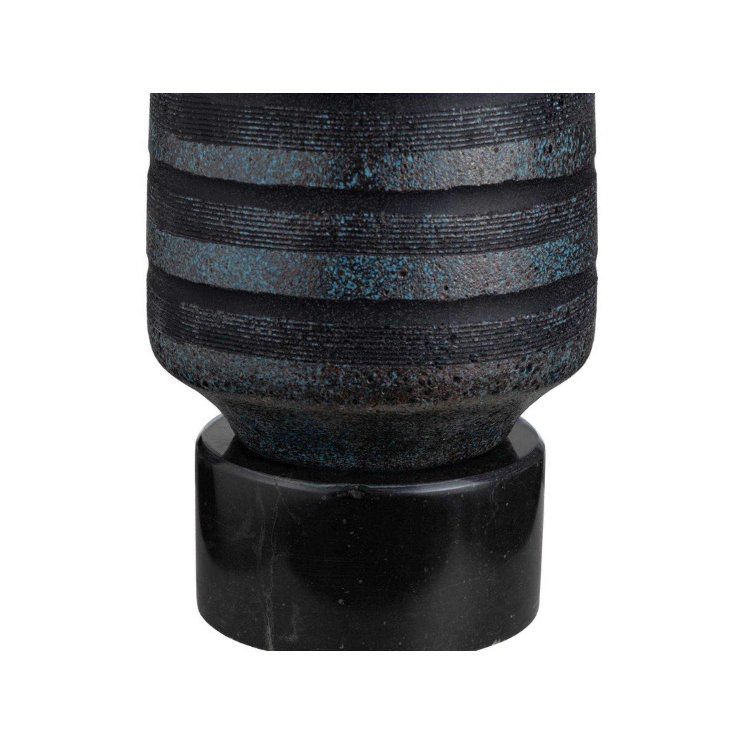 Black and Silver Stripe Table Lamp 29.5"H