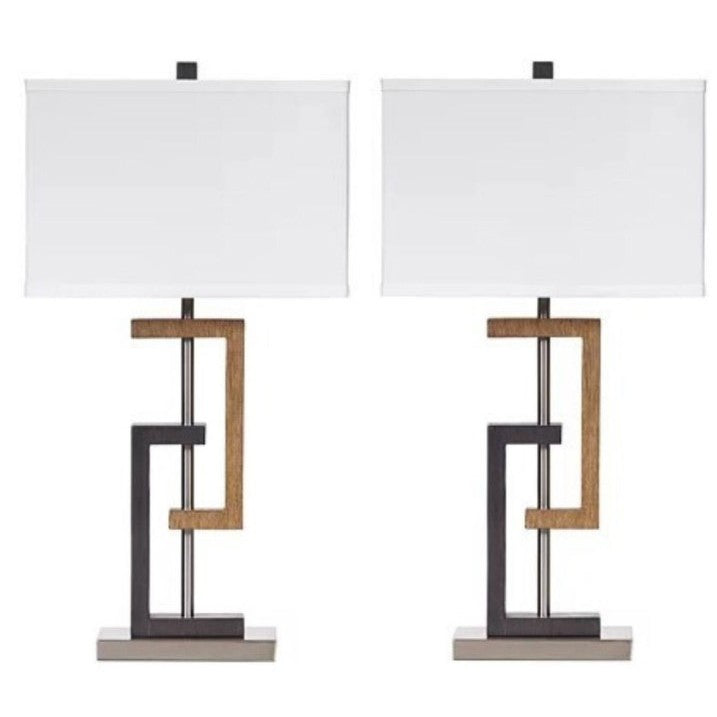 Pair of Two Tone Table Lamps 29"H
