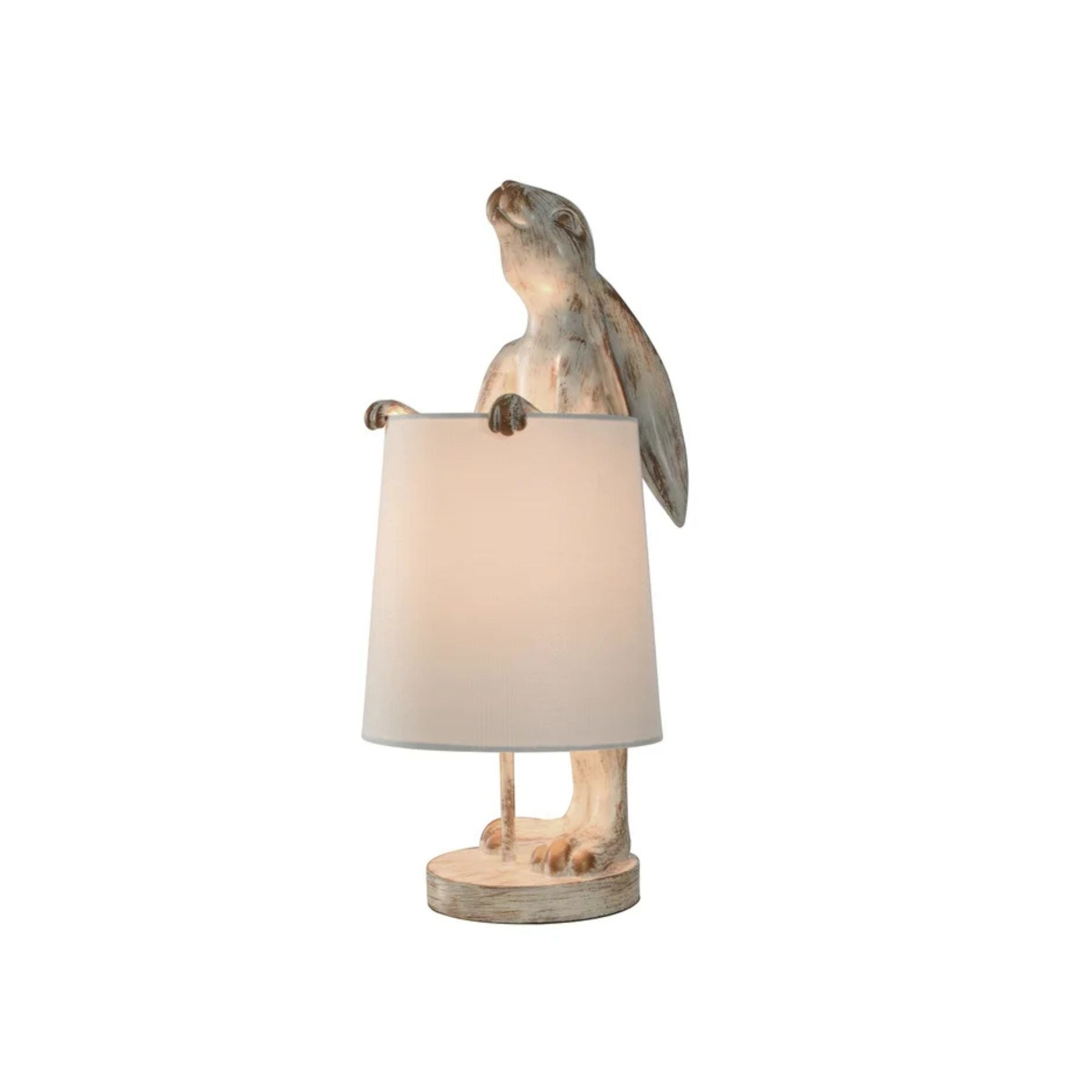 Antique Gold Rabbit Accent Lamp 23"H