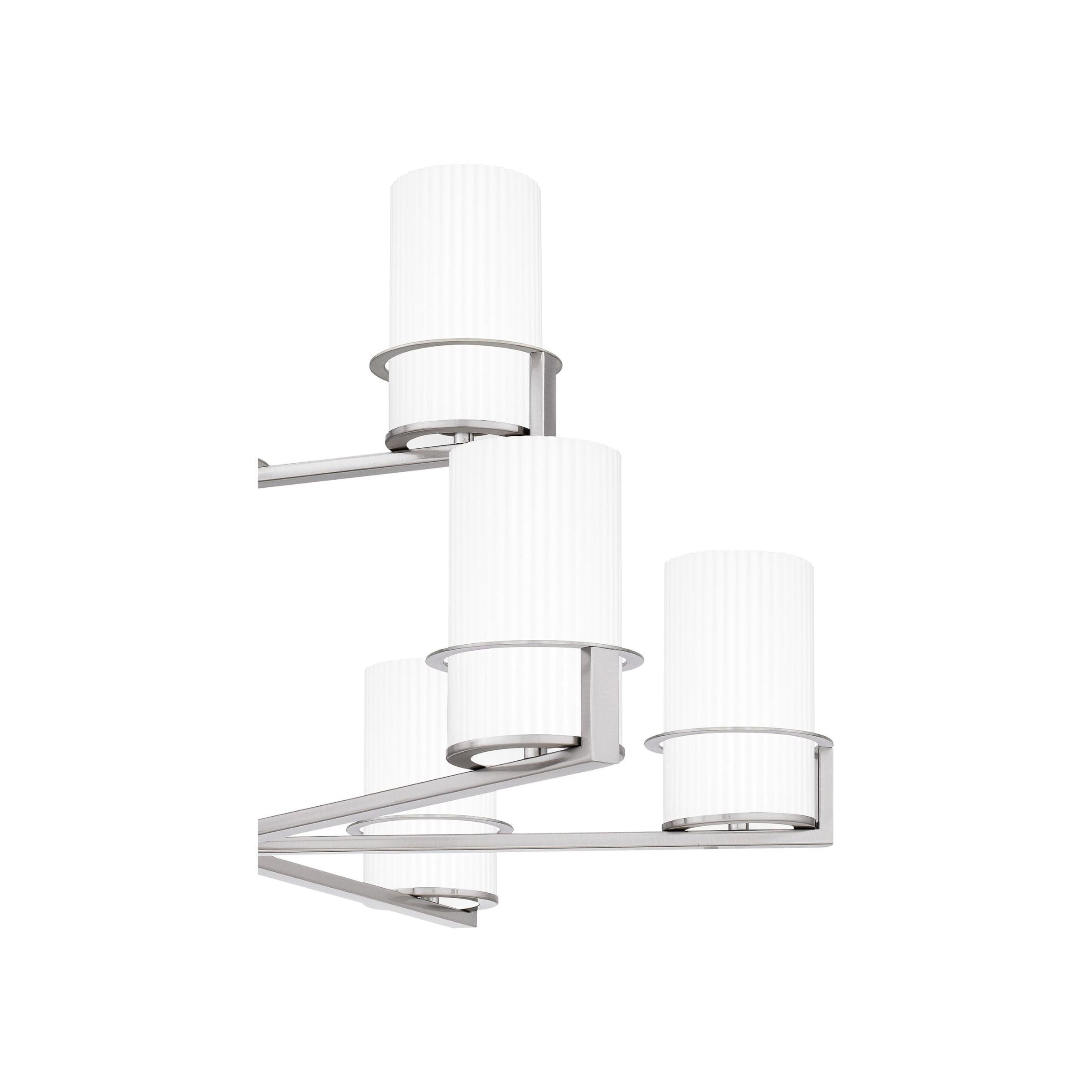 Seymoure Brushed Nickel Chandelier 30.5" X 32.5" X 32.5"D