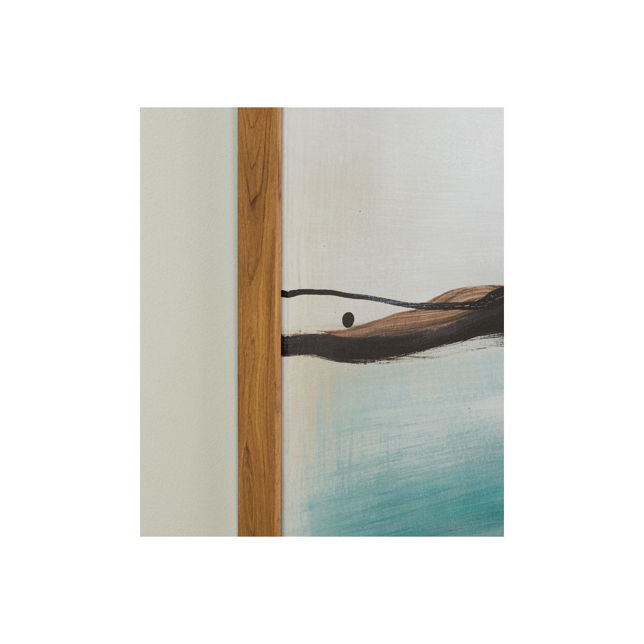 Motion Teal, Orange, and Black Framed Canvas 47"W x 71"H