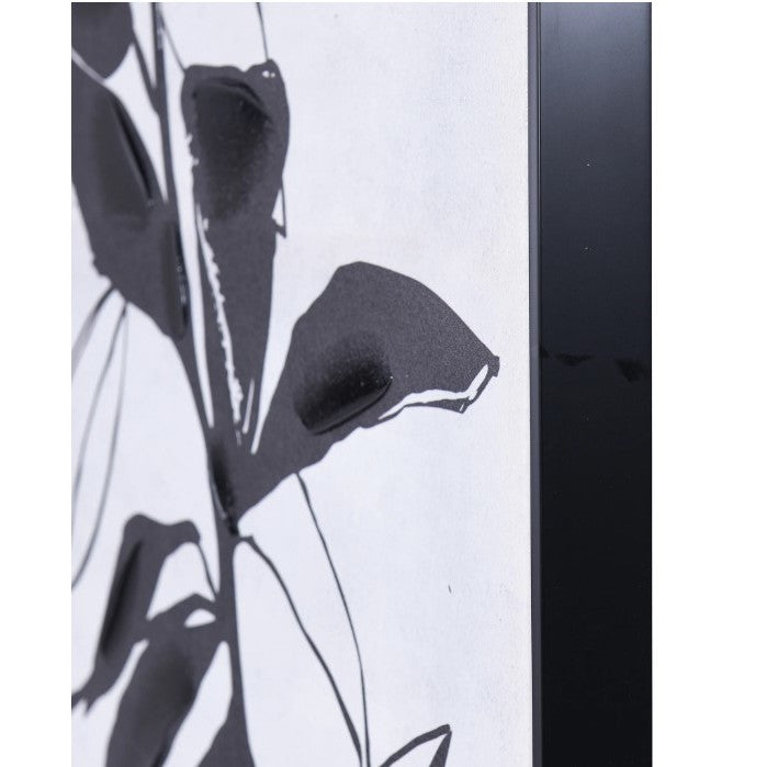 Charcoal Botanical I Framed Canvas Art 24"W x 35"H