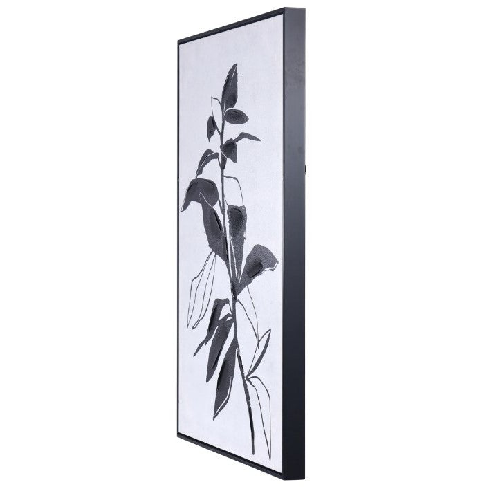 Charcoal Botanical I Framed Canvas Art 24"W x 35"H