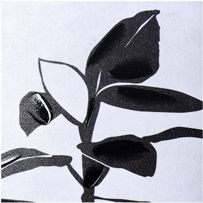Charcoal Botanical I Framed Canvas Art 24"W x 35"H