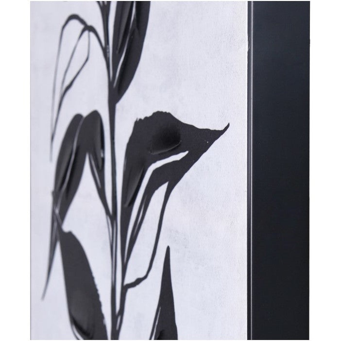 Charcoal Botanical II Framed Canvas Art 24"W x 35"H