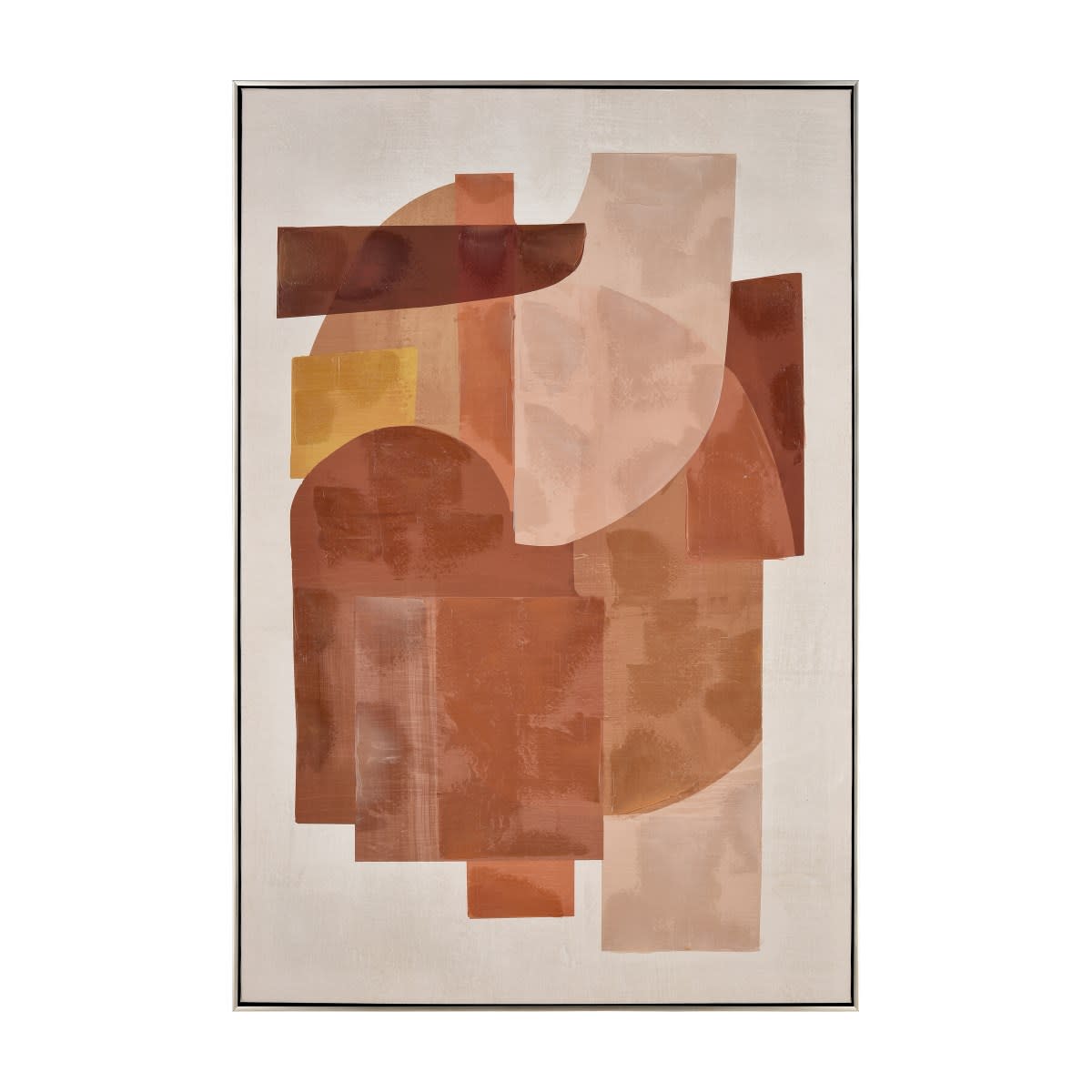 Ochre Abstract Framed Art 33"W x 48"H