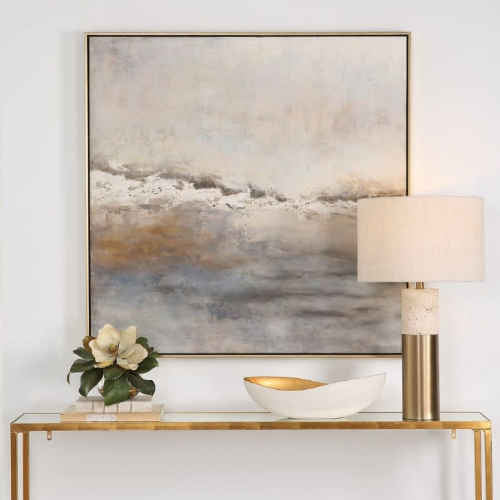 Storm Clouds Hand Painted Framed Canvas 43"W x 43"H
