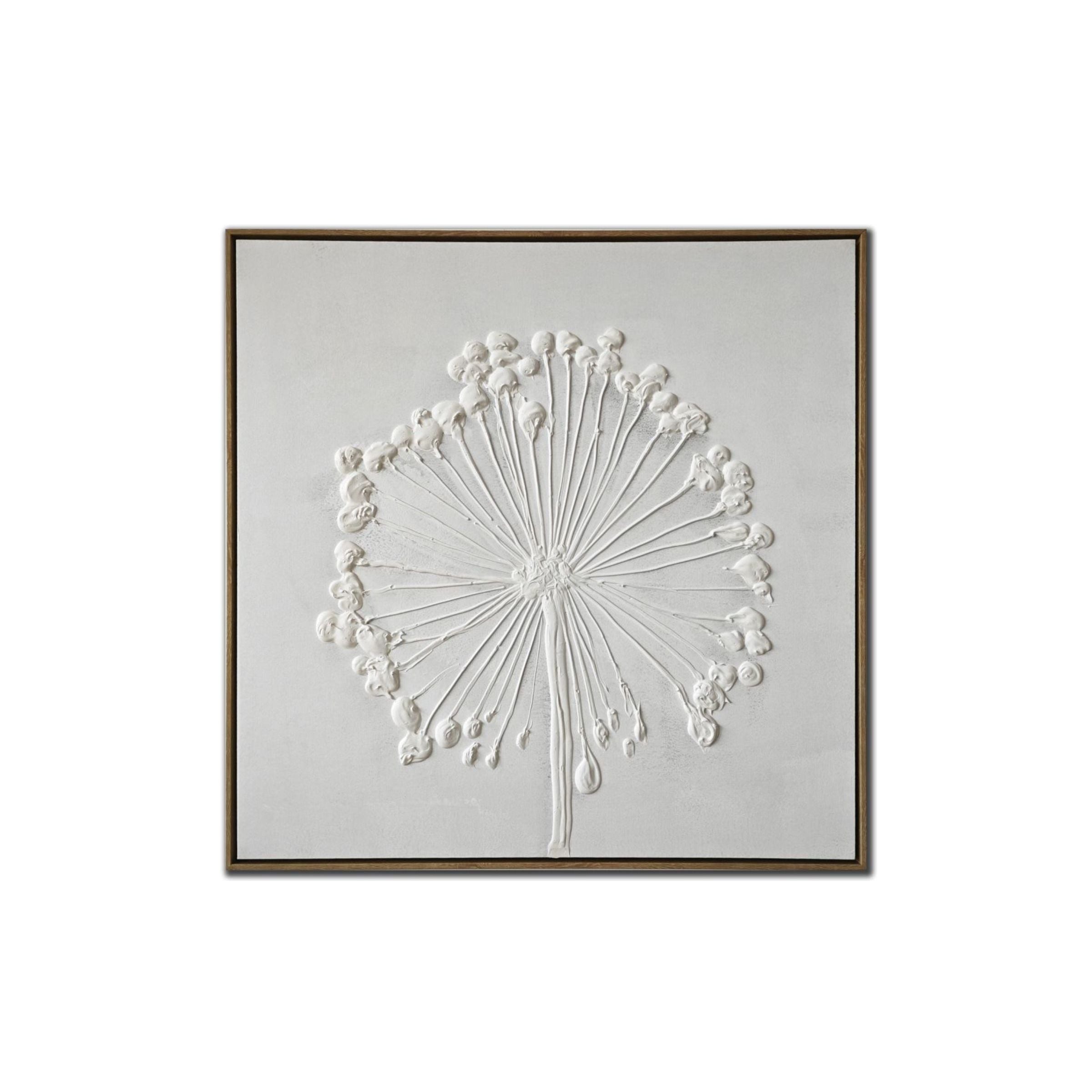 White Wish II Framed Canvas Oil Painting 30"W x 30"H Each