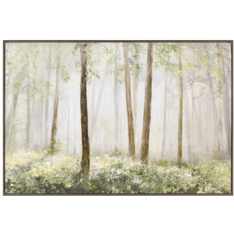Sunlit Forest Framed Art 48.25"W x 32.5"H
