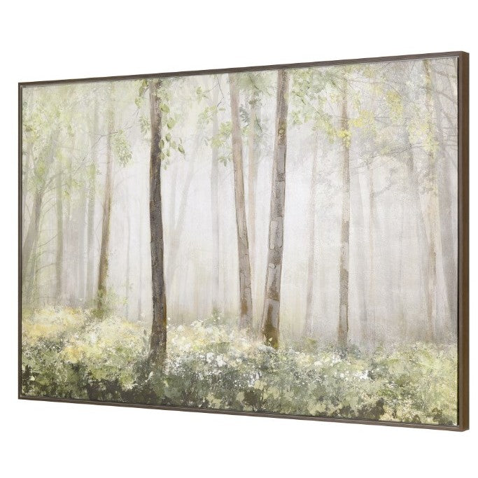 Sunlit Forest Framed Art 48.25"W x 32.5"H