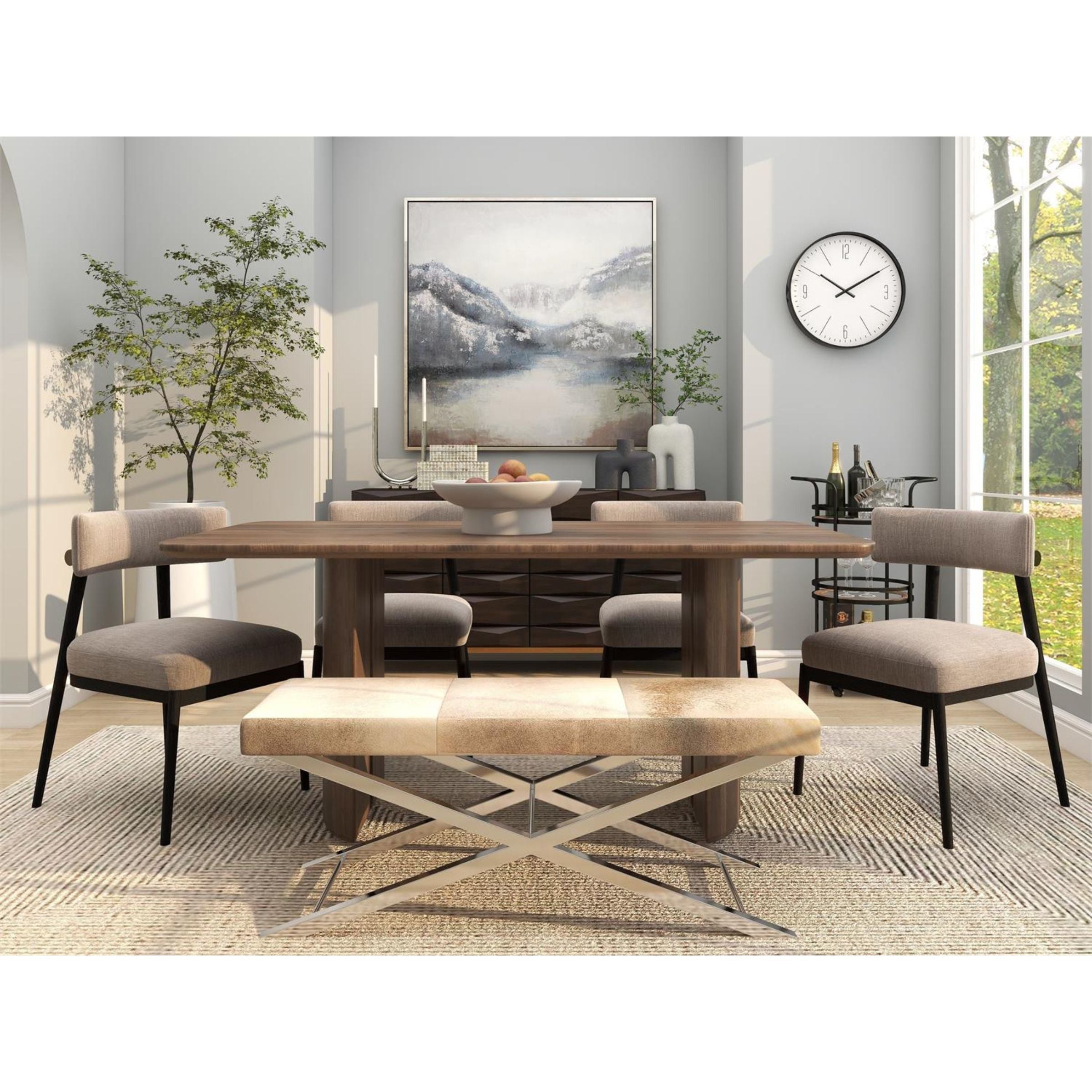 Abstract Mountain Wood Framed Canvas Art 47"W x 47"H