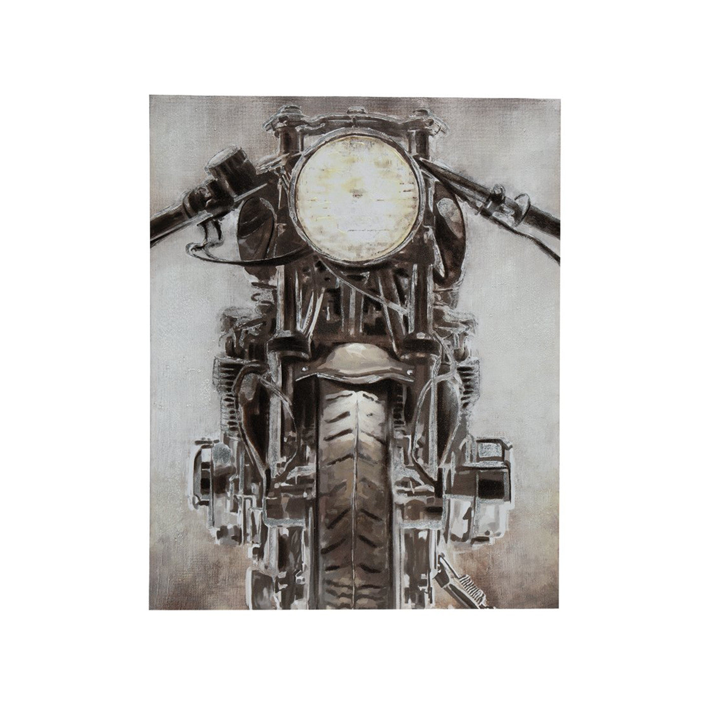 Motorcycle Hand Painted Canvas Art 39"W x 49"H