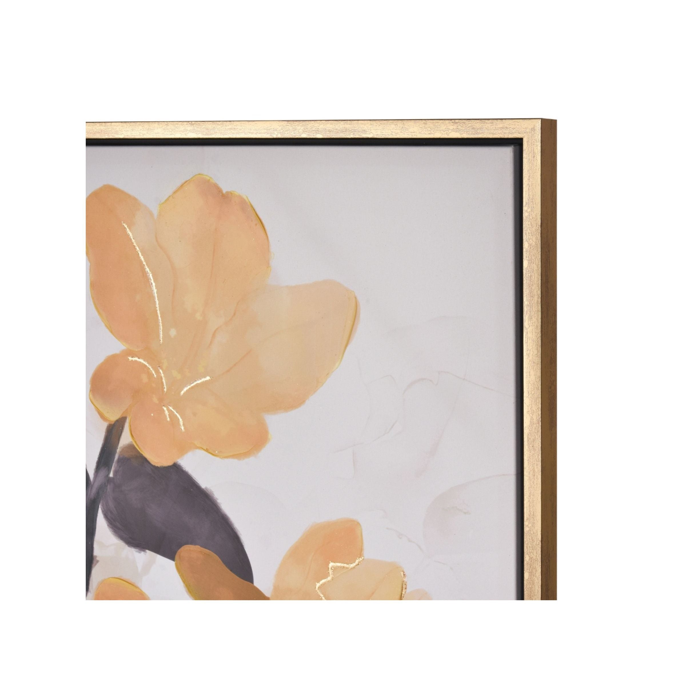 Yellow Flowers Framed Art 39"W x 39"H