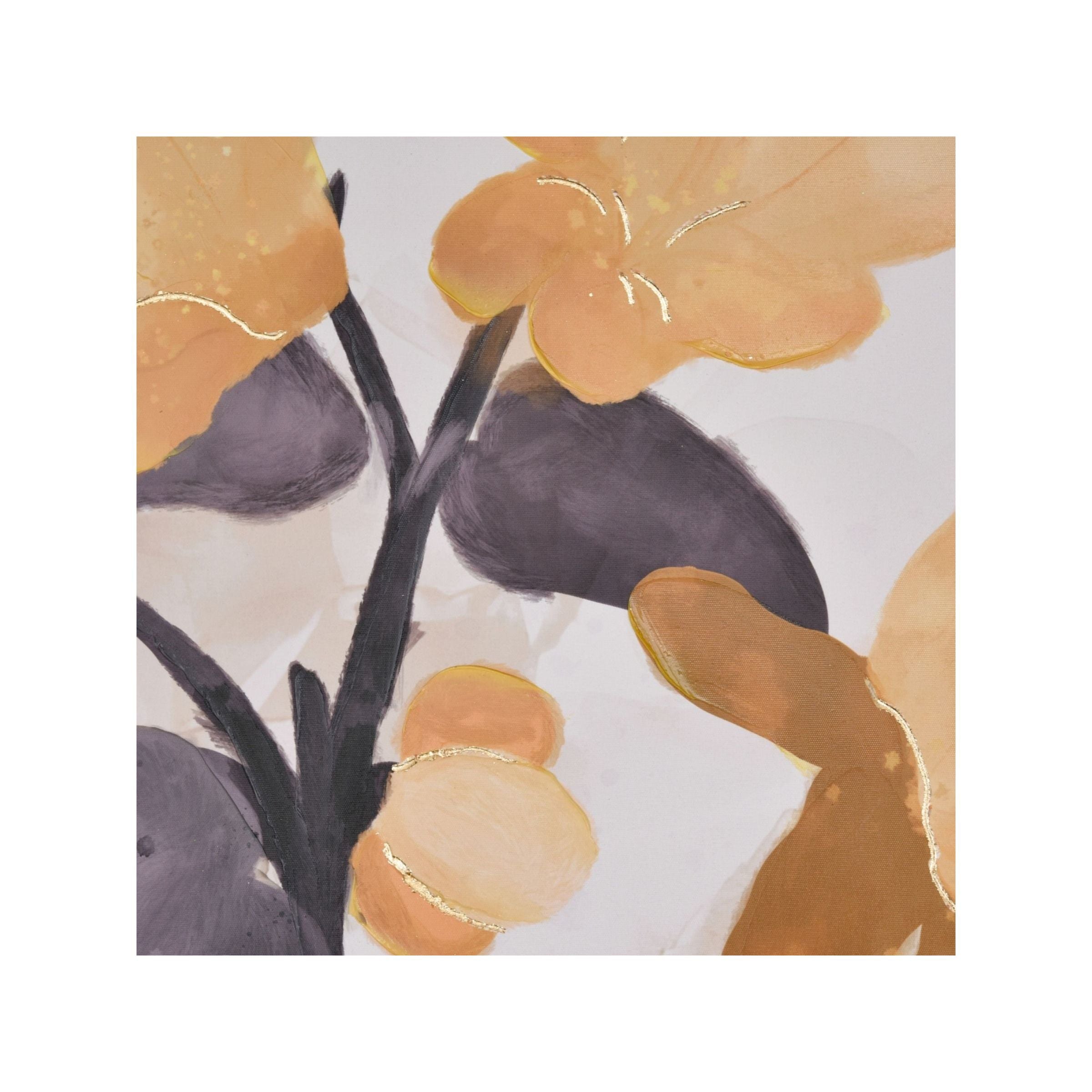 Yellow Flowers Framed Art 39"W x 39"H