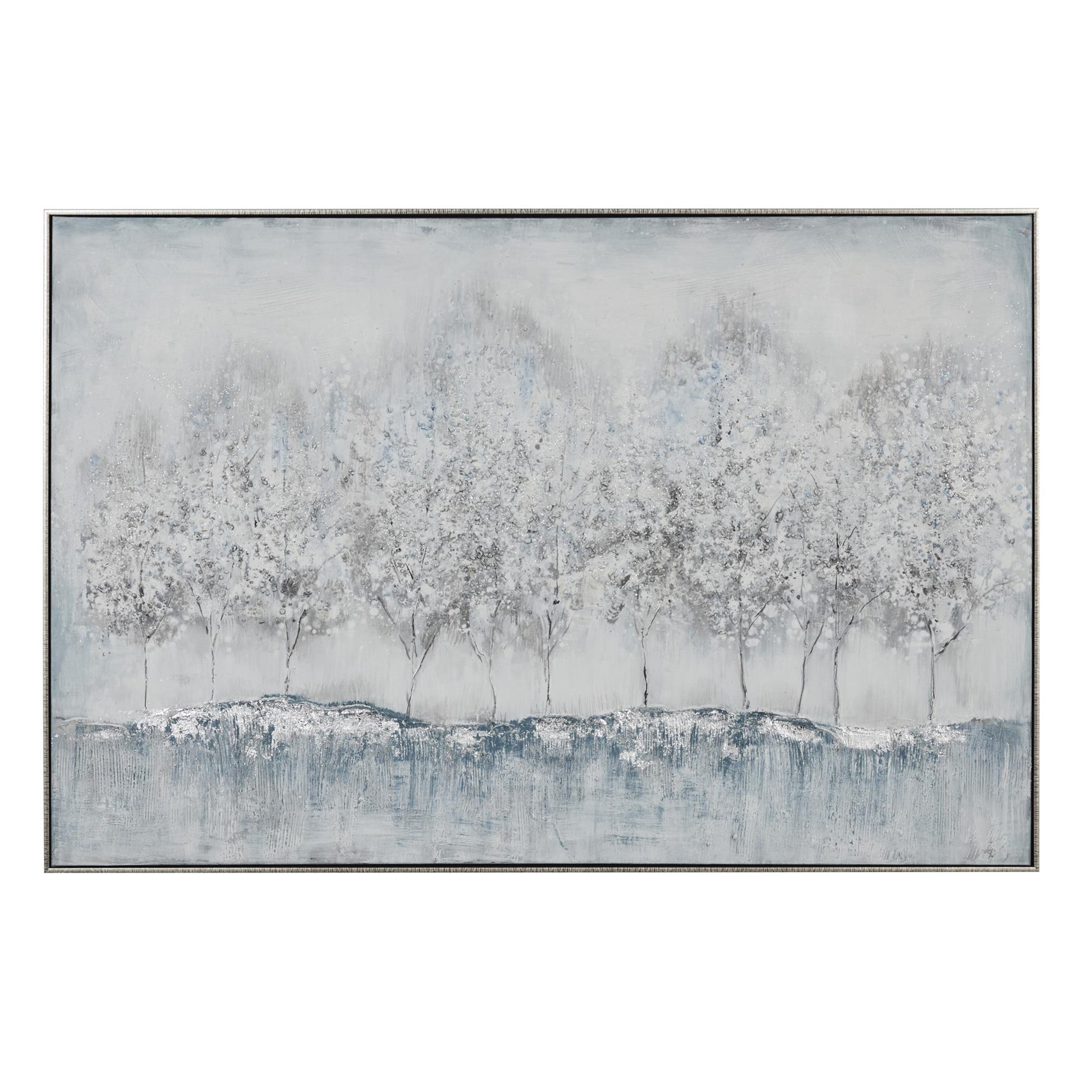 White Forest Framed Canvas Art 47"W x 31"H
