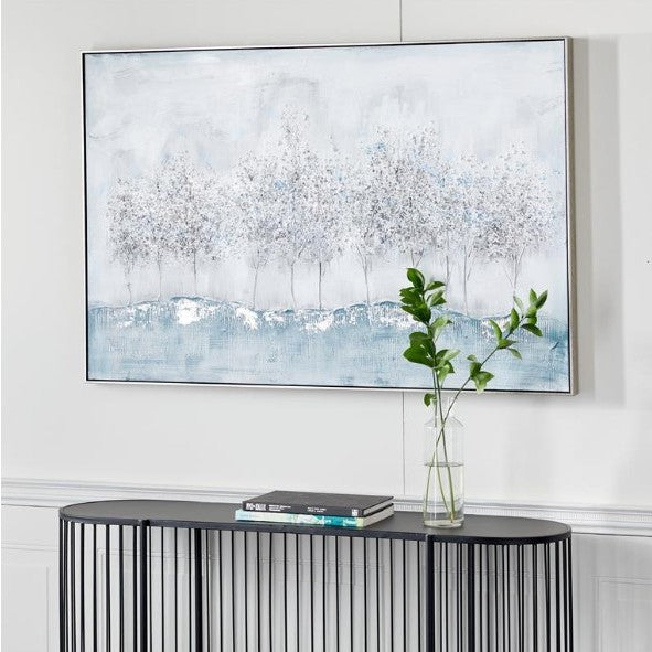 White Forest Framed Canvas Art 47"W x 31"H