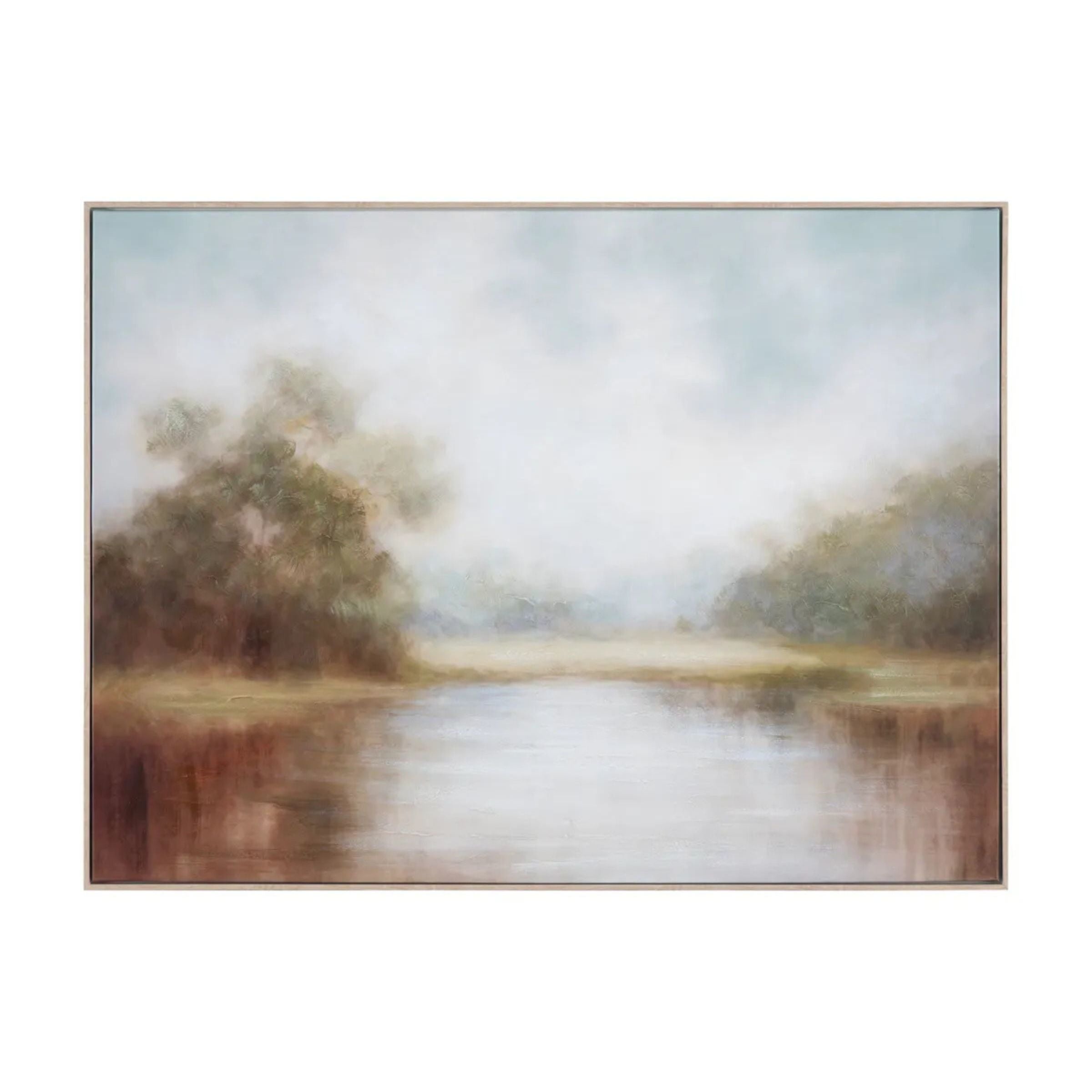 Tranquility Hand Painted Framed Canvas 48"W x 36"H