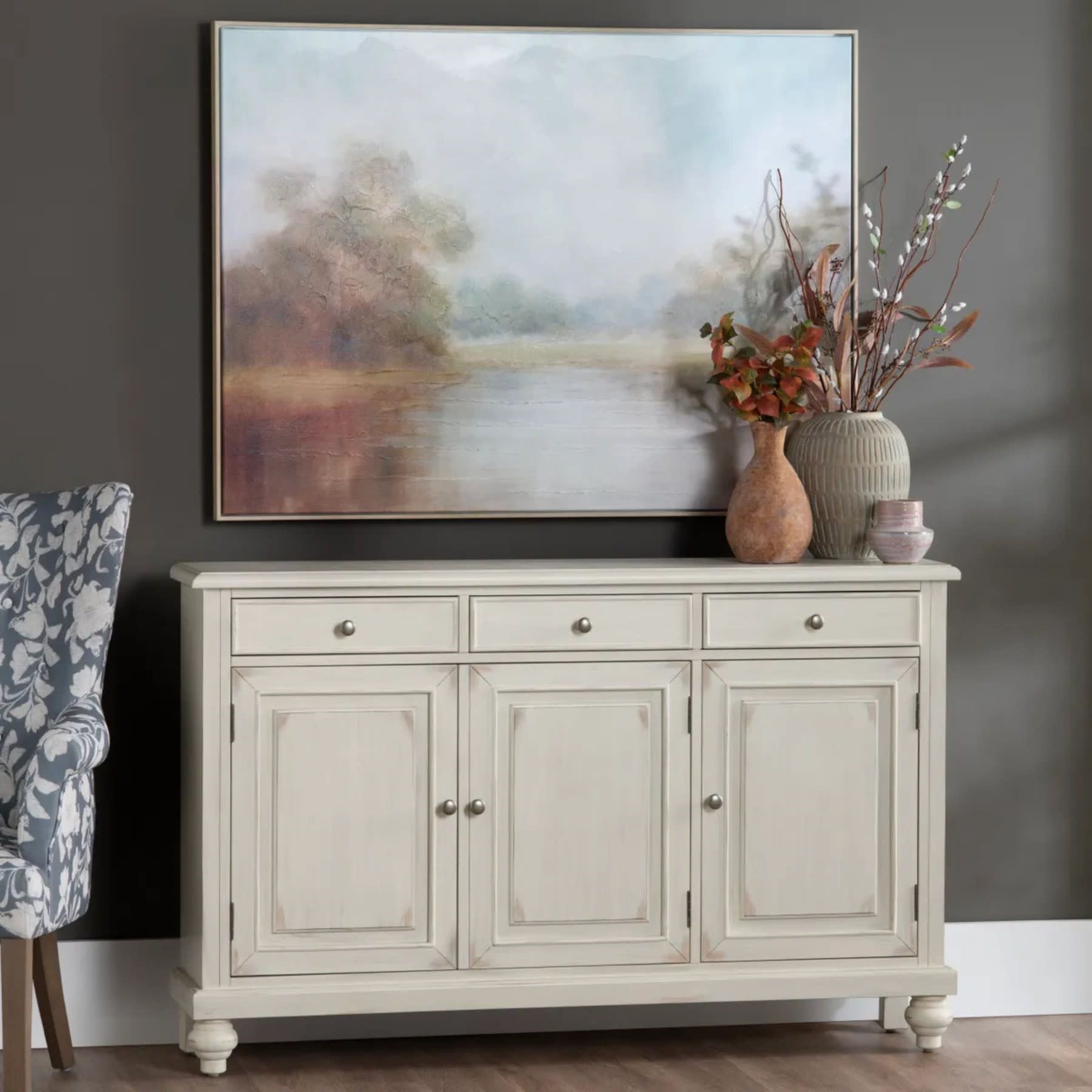 Tranquility Hand Painted Framed Canvas 48"W x 36"H