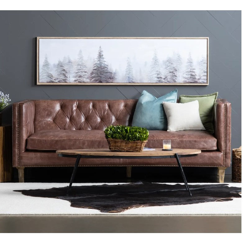 Foggy Pine Forest Framed Canvas 71"W x 20"H