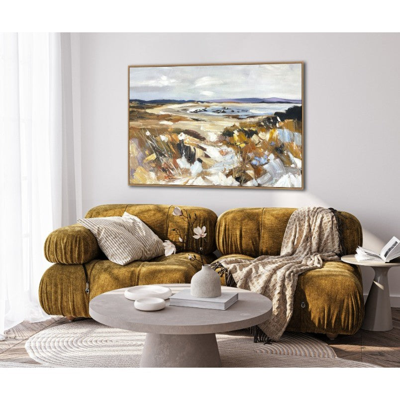 Shoreline Hand Embellished Framed Canvas 45"W x 30"H