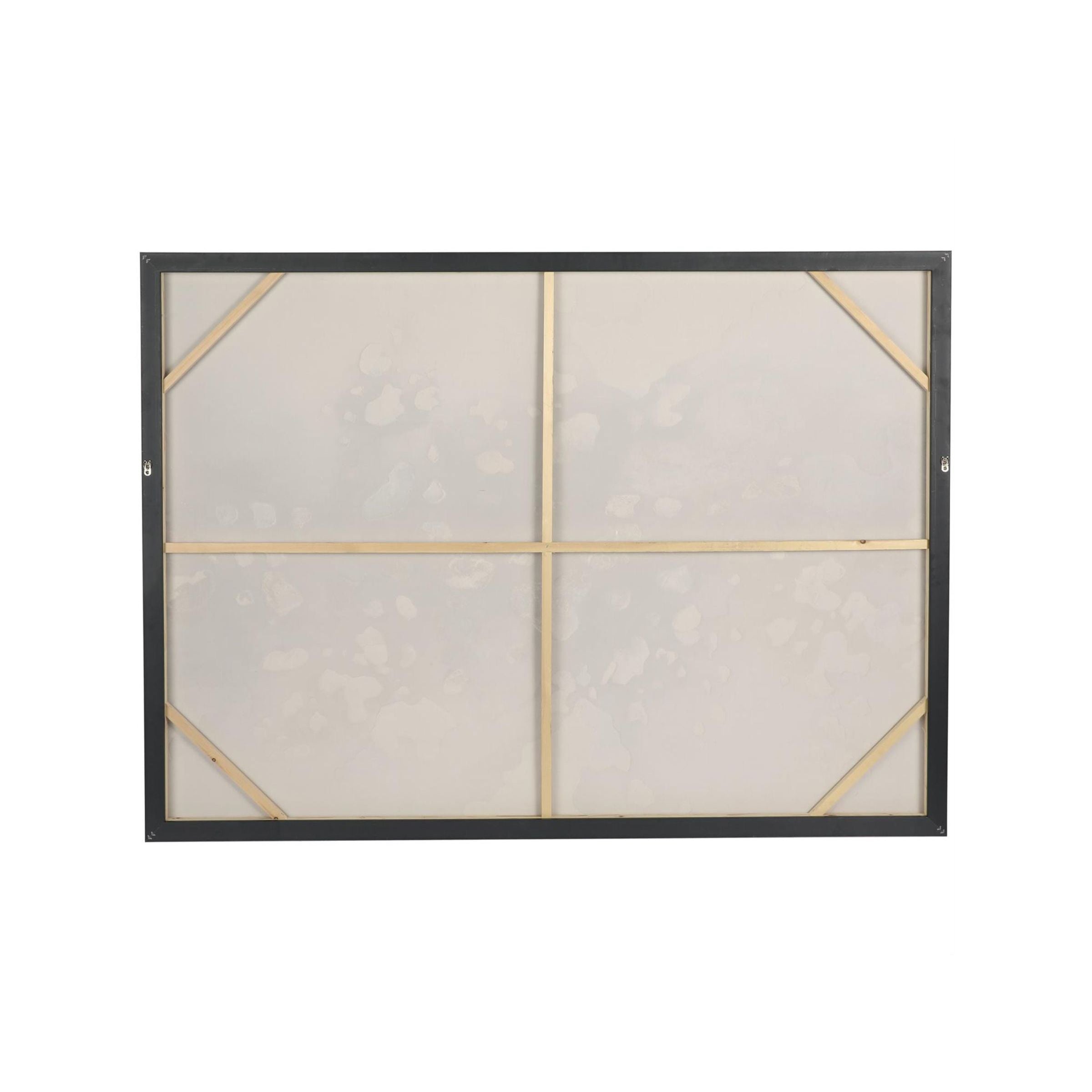 White, Black, Gold, and Silver Framed Canvas Art 65"W x 47"H