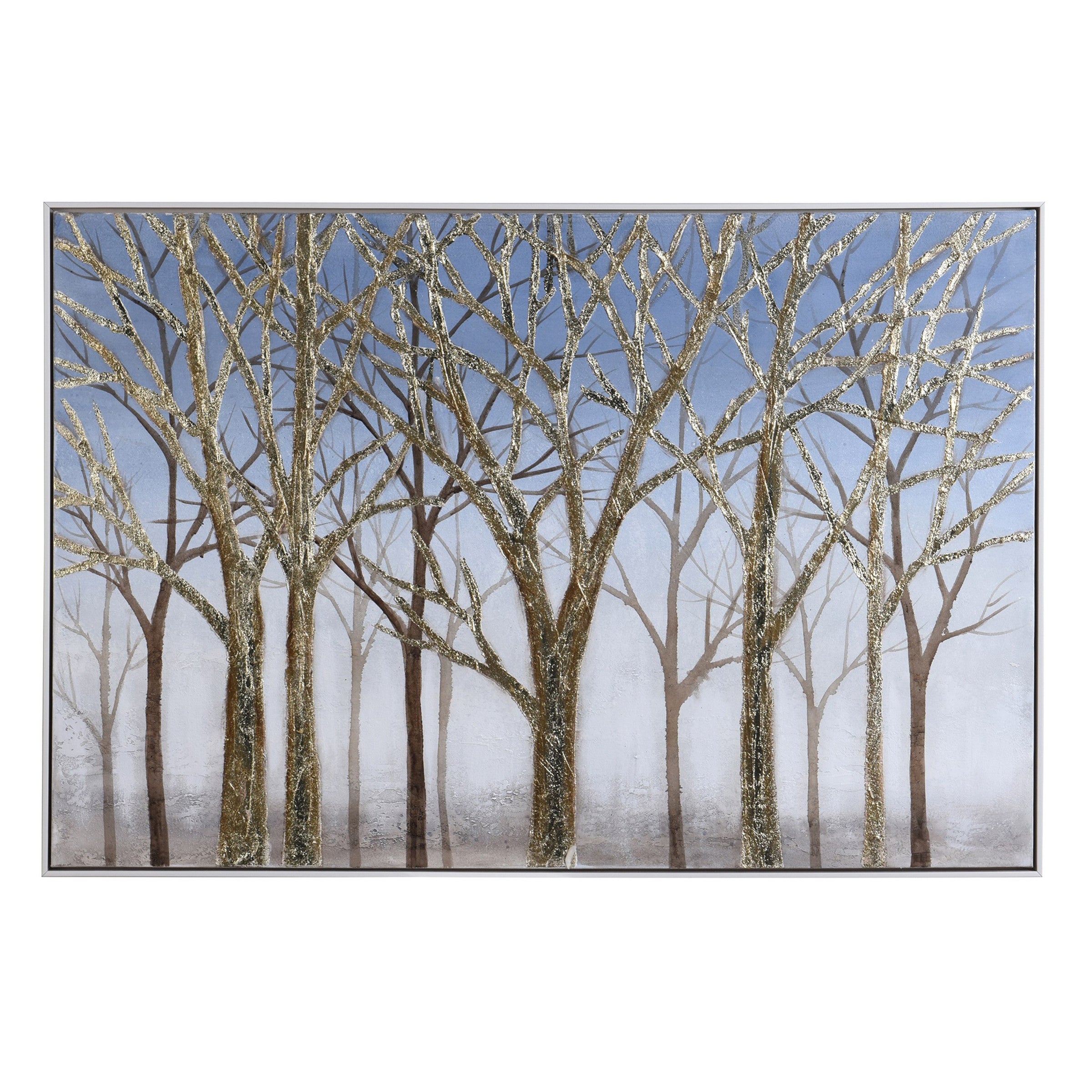 Golden Forest Framed Canvas 48"W x 32.5"H