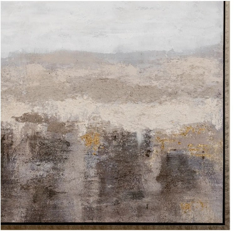 Brown Abstract Framed Canvas 49"W x 49"H