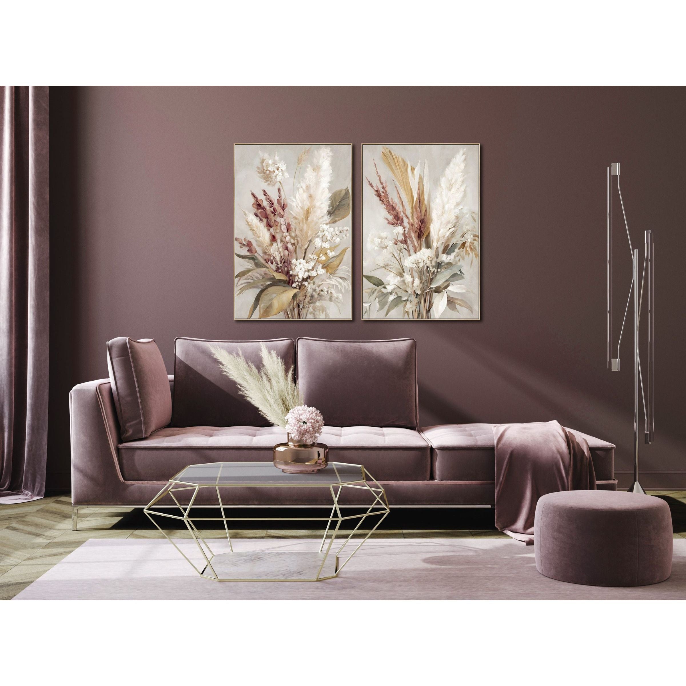 Elegance I Hand Embellished Framed Canvas 24"W x 36"H