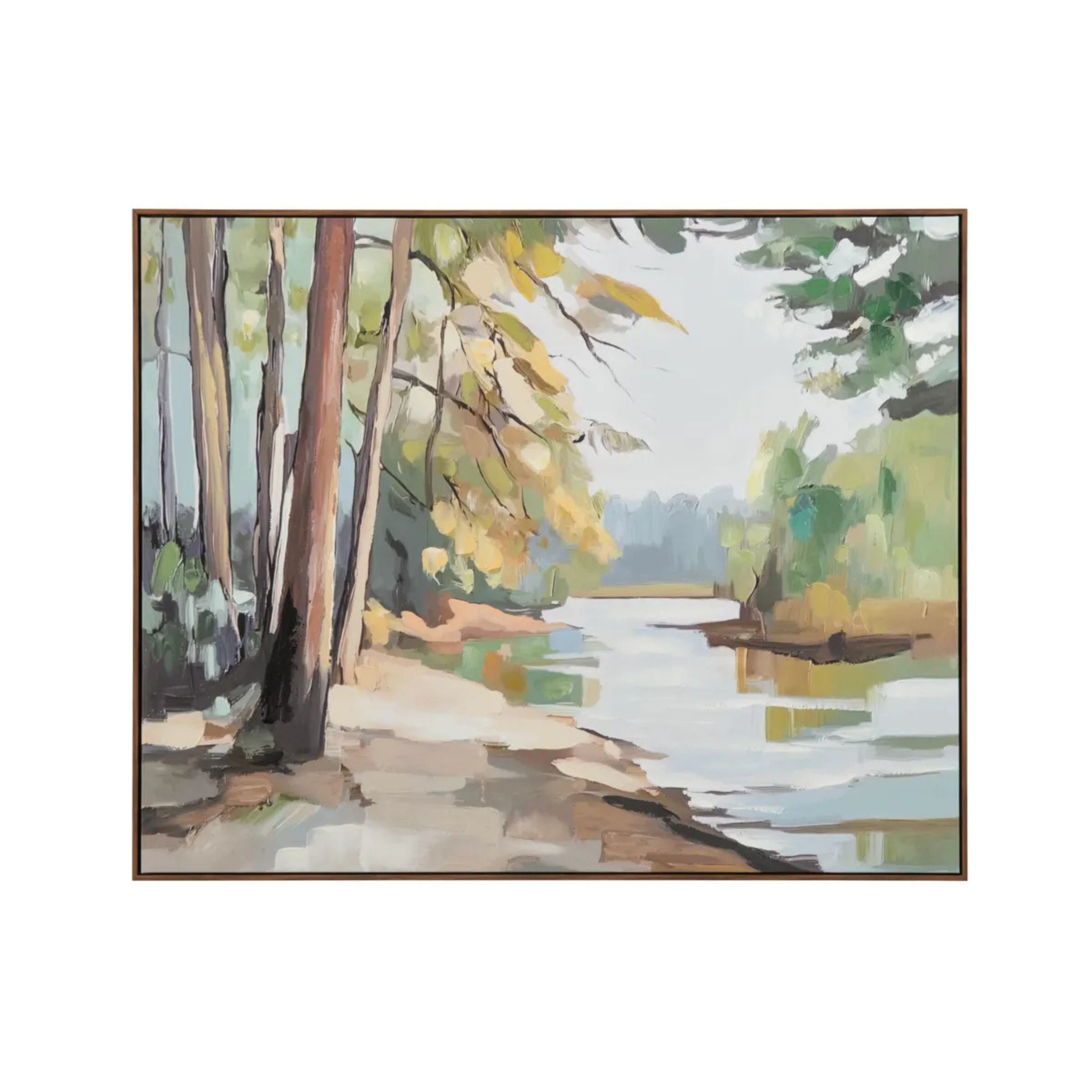 River Pines Hand Painted Canvas 40"W x 50"H