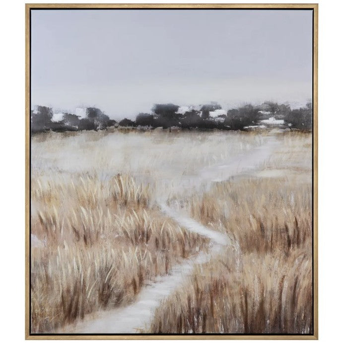 The Lost Path Hand Painted Framed Canvas 39"W x 49"H