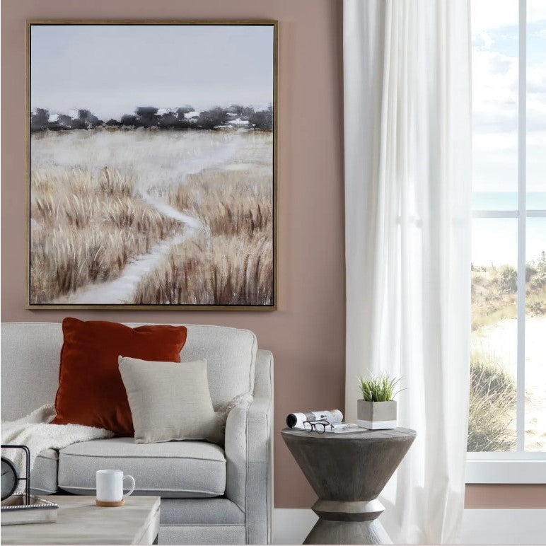 The Lost Path Hand Painted Framed Canvas 39"W x 49"H