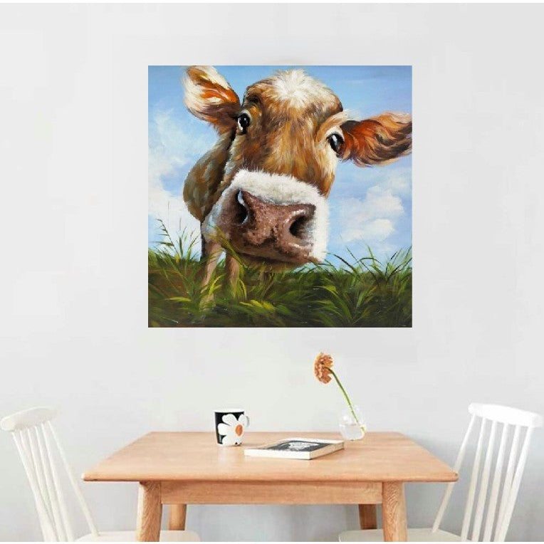 Cow Closeup Wall Decor 39.5"W x 39.5"H