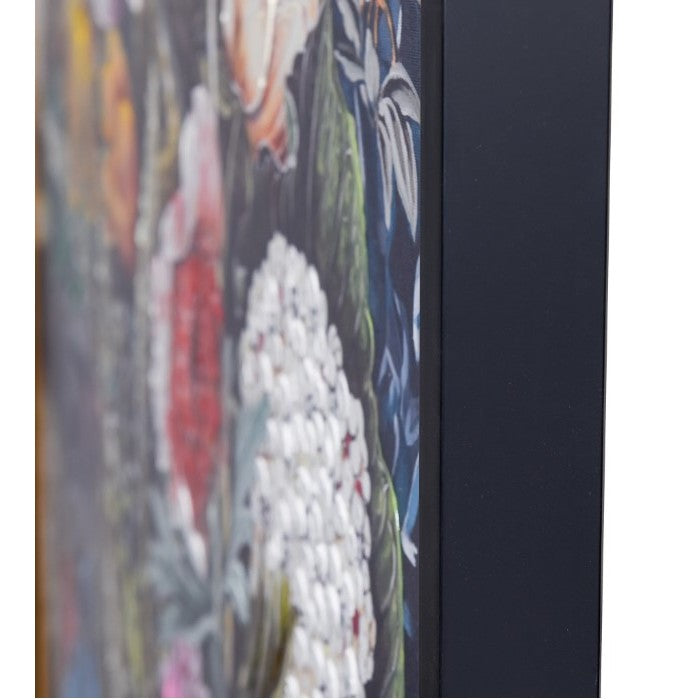 Hand Embellished Floral Framed Canvas Art 50"W x 74"H