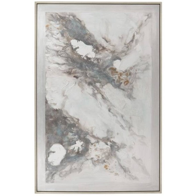 Multi Greys Abstract Canvas 62"W x 42"H